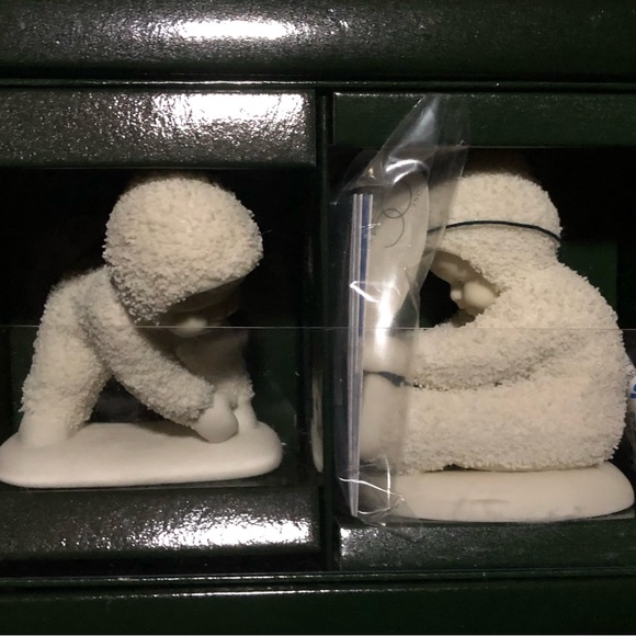 I Can Touch My Toes Set of 2 Department 56 Snow Babies Retired NIB - Picture 5 of 8